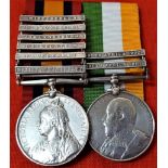 British Army Boer War medal pair to Driver G. Fear, Army Service Corps