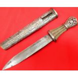 19th century Tibetan dagger with scabbard