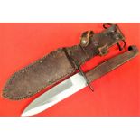 WW2 Australian Army combat utility knife & scabbard.