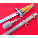 WW2 German Army officer’s dagger, scabbard & knot