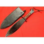 WW2 Australian smatchet ‘Z Force’ O.S.S. fighting combat knife & scabbard.