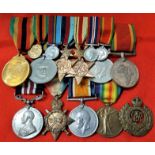 WW1 & WW2 British/Rhodesian father and son (Prisoner of War) medal groups