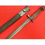 WW2 British admiralty S294 contract 1907 bayonet & scabbard by Wilkinson Sword