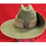 WW2 Australian Army Brigadier General’s 1941 dated uniform slouch hat by Hatcraft PTY LTD