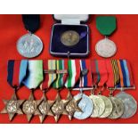 WW2 Royal Navy and Russian group of 9 medals to Lt. Commander J.W. Wright-Brown