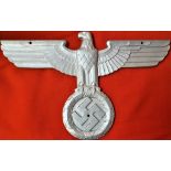 WW2 German aluminium eagle & swastika vehicle plaque