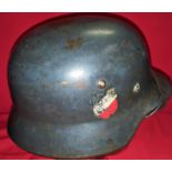 WW2 German Luftwaffe/air force double decal M35 steel helmet by Eisenhüttenwerke, A.G