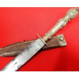 U.S. Civil War era silvery cutlery handle spearpoint knife by Mazeppa