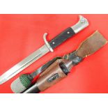 WW2 German KS98 dress bayonet, scabbard & knot by W.K.C