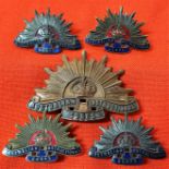 1930-42 Australian Instructional Corps cap & collar badges (5)