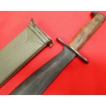 WW2 U.S. bolo knife & scabbard by Plumb, St Louis