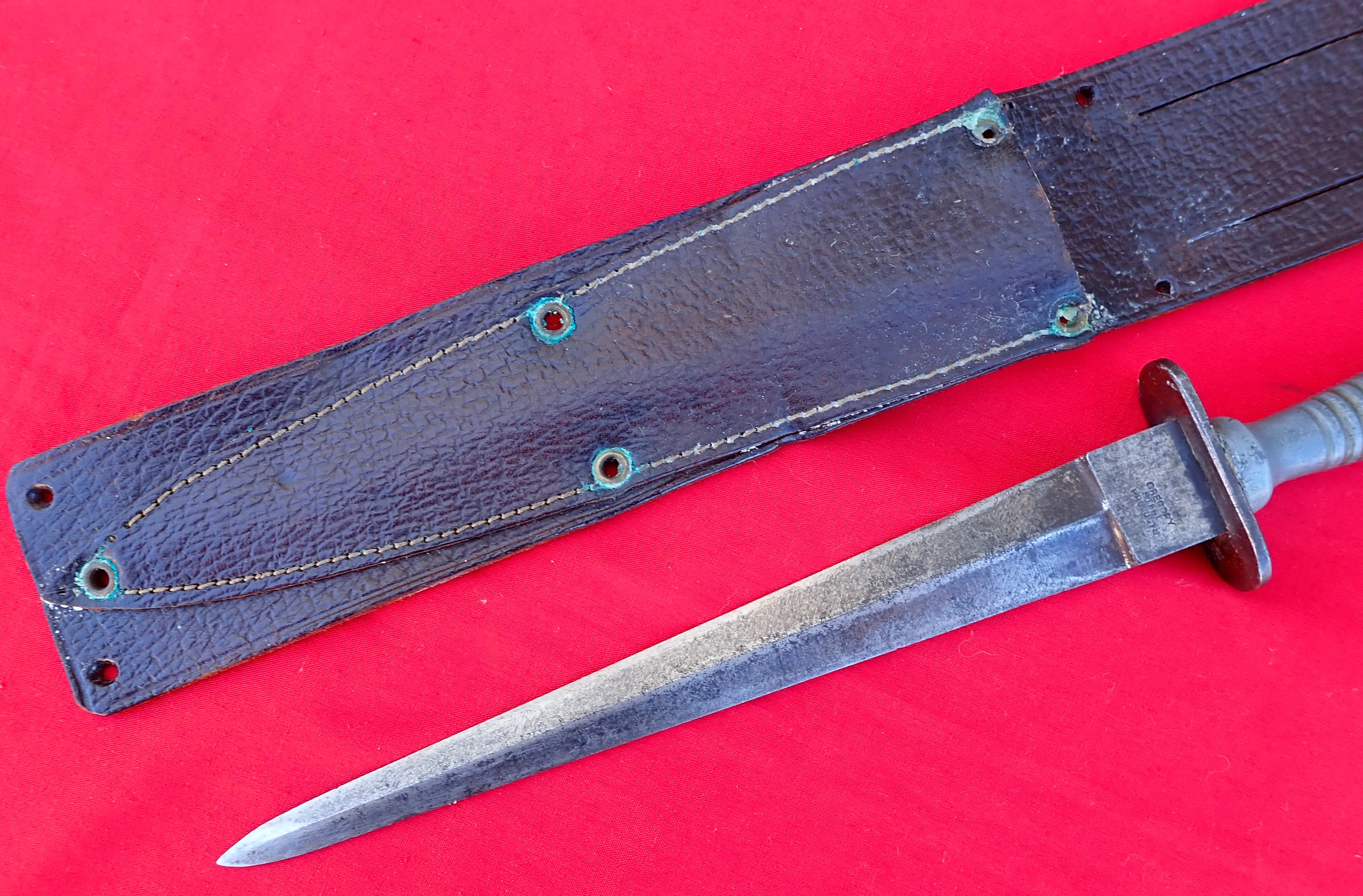 WW2 Australian commando dagger stiletto knife by Gregory Steel. - Image 3 of 13