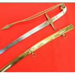 1831 British Victorian era general officer’s mameluke sword & scabbard by Hawkes of London