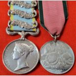 British Army Crimean War medal pair to Private P. O’Brian, 7th Regiment of Foot (Royal Fusiliers)