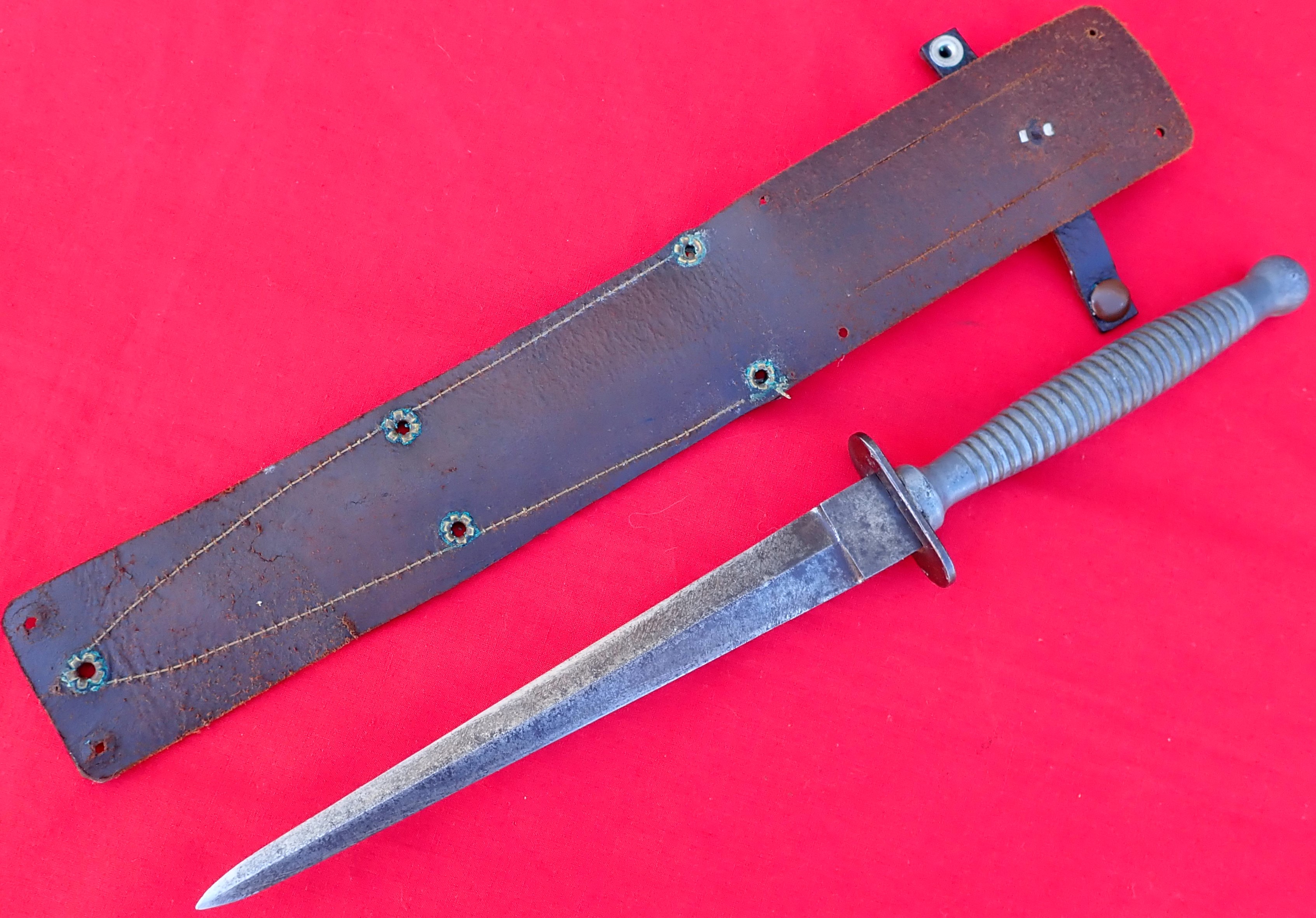 WW2 Australian commando dagger stiletto knife by Gregory Steel. - Image 7 of 13