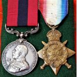 WW1 British Army Distinguished Conduct Medal & 1914 Star, awarded to Sergeant C.H. Thompson