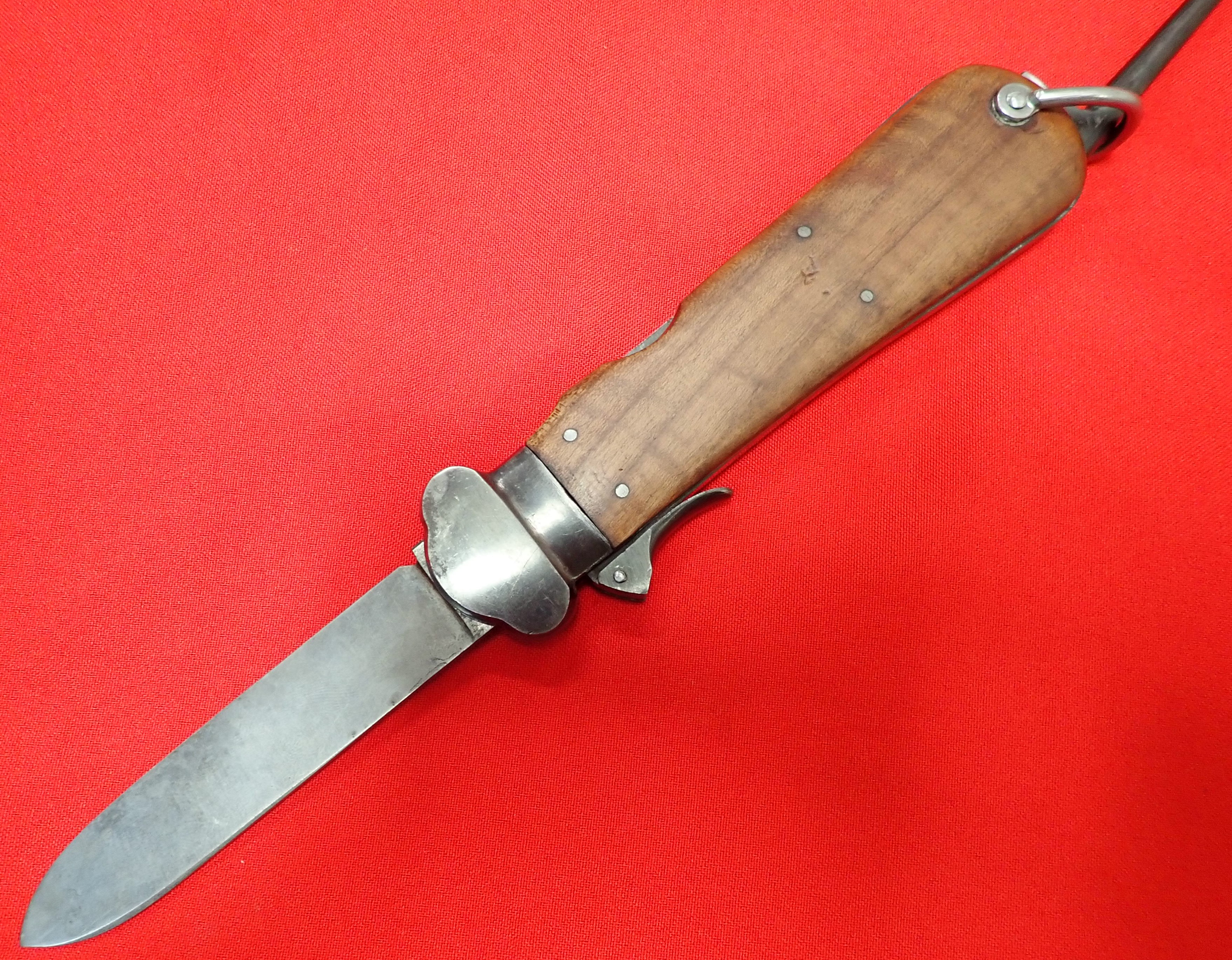 WW2 German Luftwaffe Fallschirmjäger takedown version paratroopers gravity knife Weyersberg Solingen - Image 11 of 12