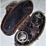 WW2 German set of field binoculars in carry case by Swarovski