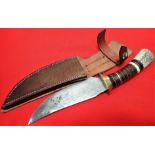 WW2 1943 British private purchase paratrooper knife & scabbard