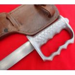 WW2 Australian New Zealand knuckle knife & scabbard.