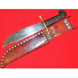 WW2 Australian V44 bowie fighting knife & scabbard.