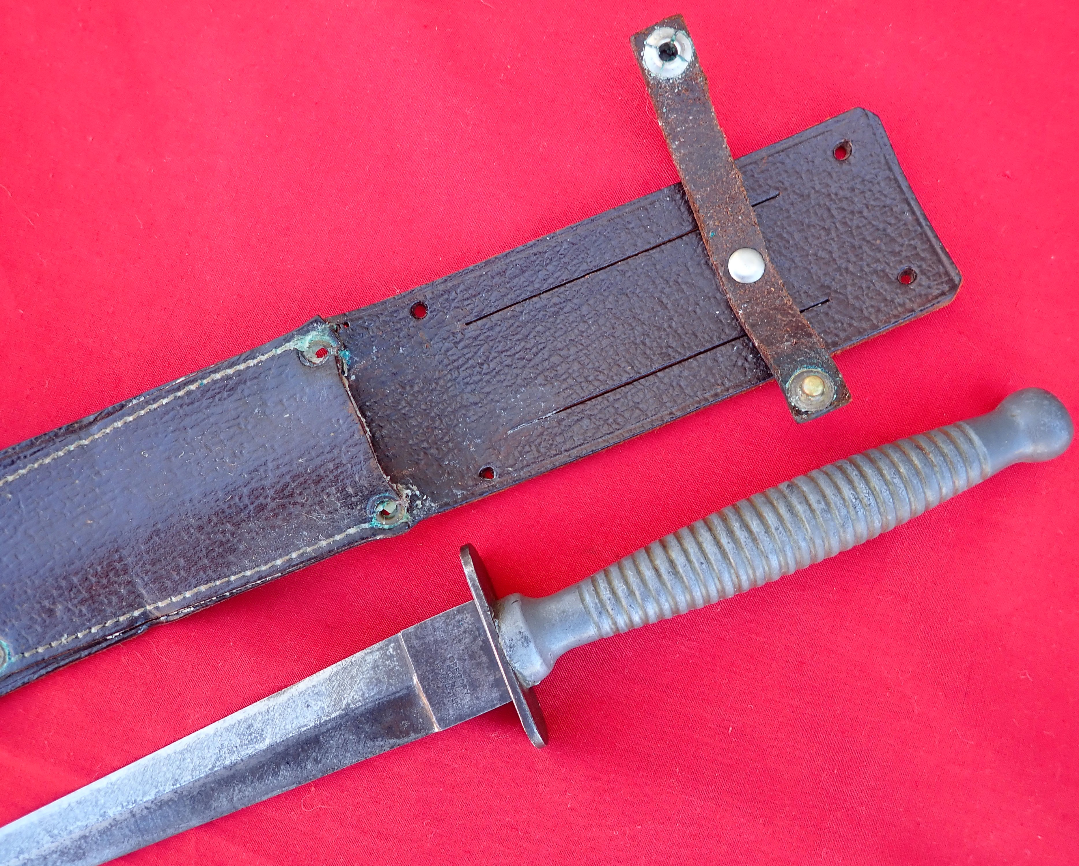 WW2 Australian commando dagger stiletto knife by Gregory Steel. - Image 4 of 13