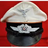 WW2 German Luftwaffe Signal’s Non-Commissioned officer’s summer peaked cap