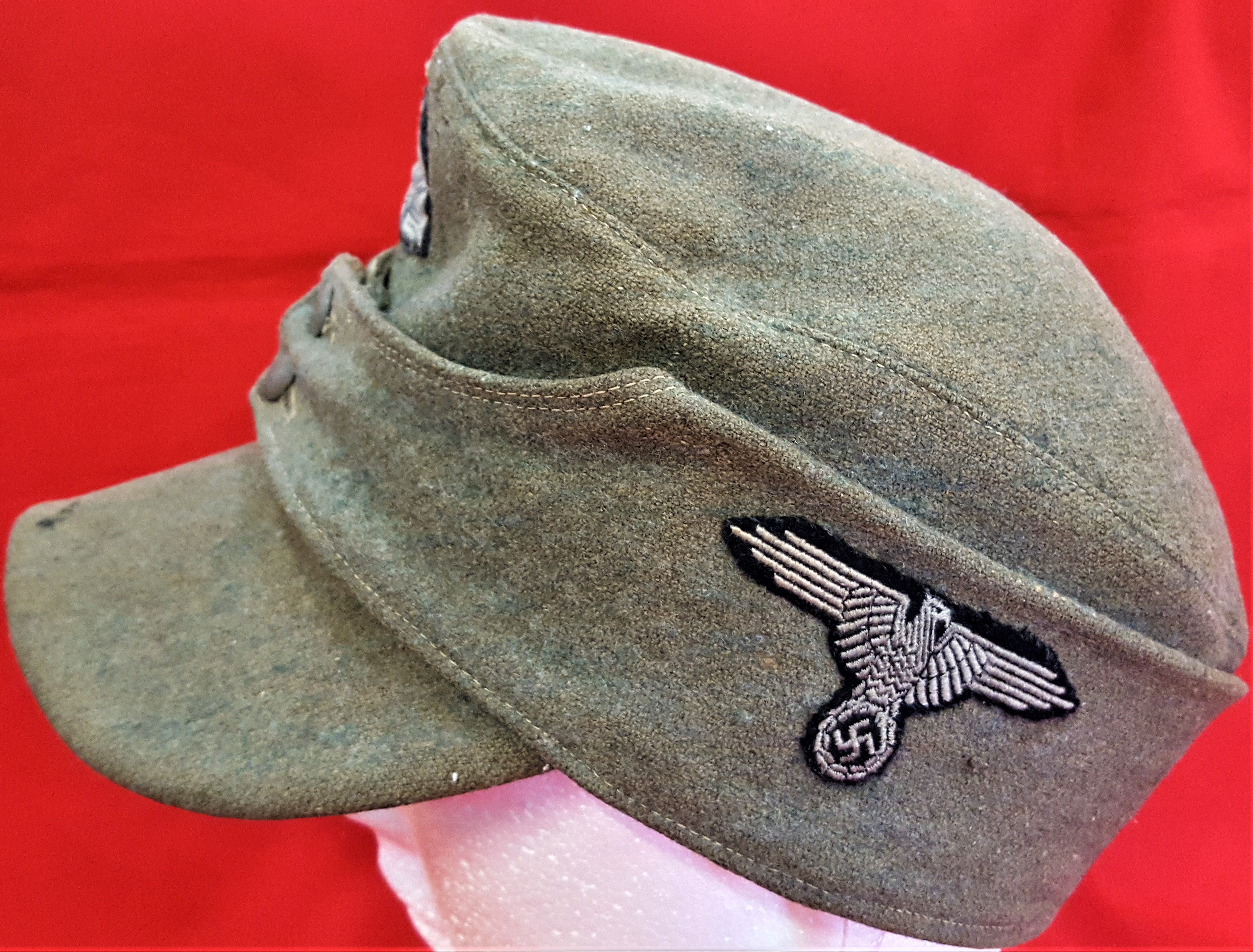 WW2 M43 German S.S. uniform field cap - Image 4 of 11