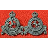 1930-42 21st Australian Light Horse Regiment (Riverina Horse) collar badges (2)