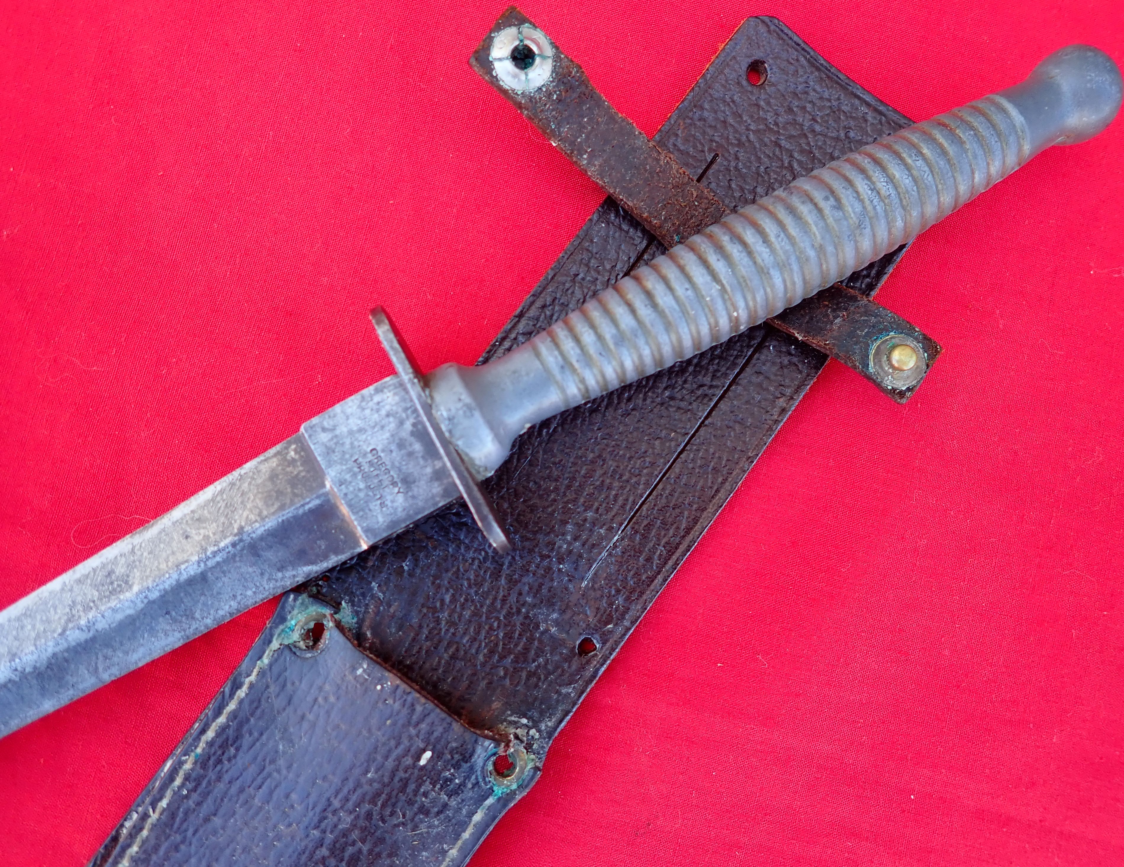WW2 Australian commando dagger stiletto knife by Gregory Steel.