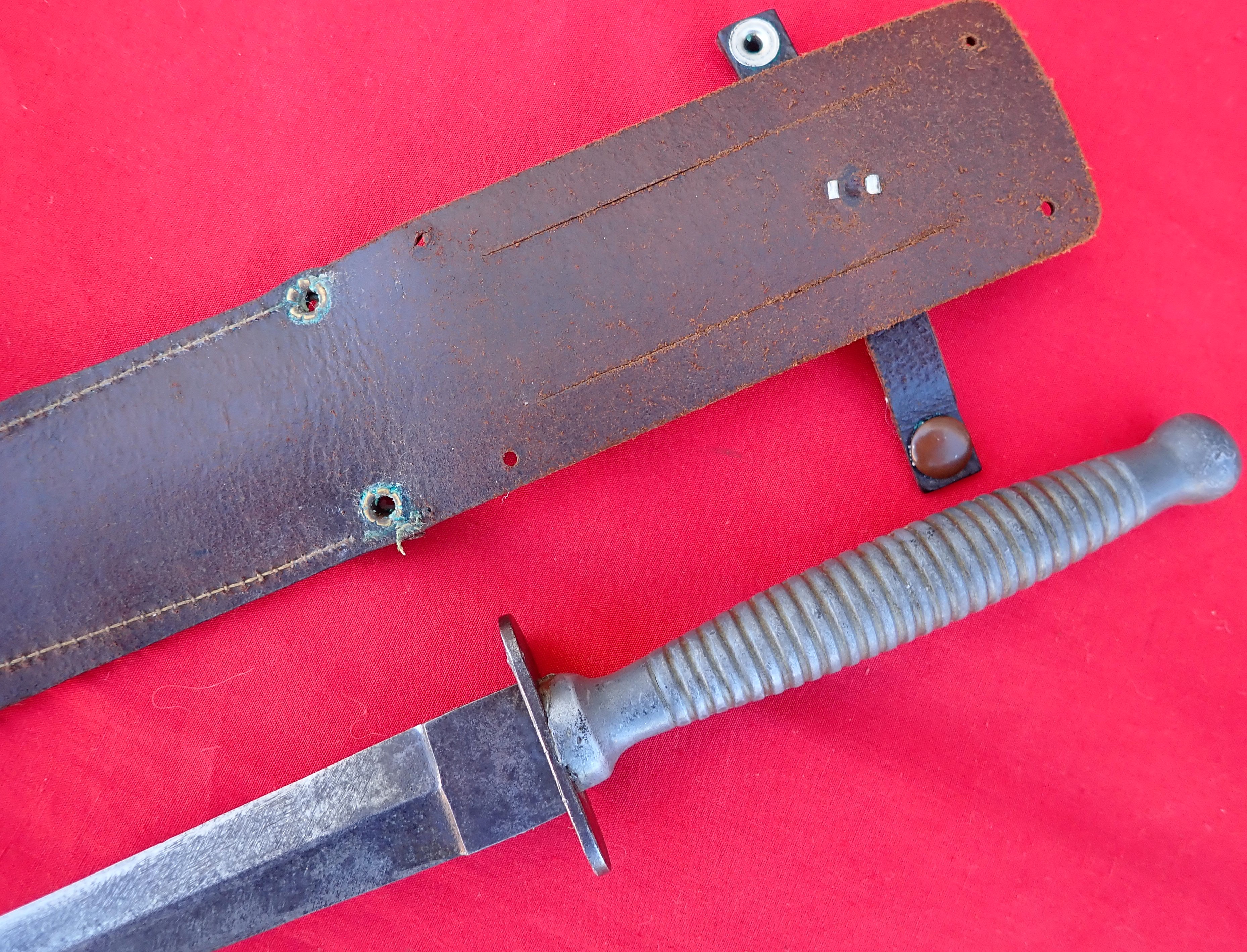 WW2 Australian commando dagger stiletto knife by Gregory Steel. - Image 9 of 13