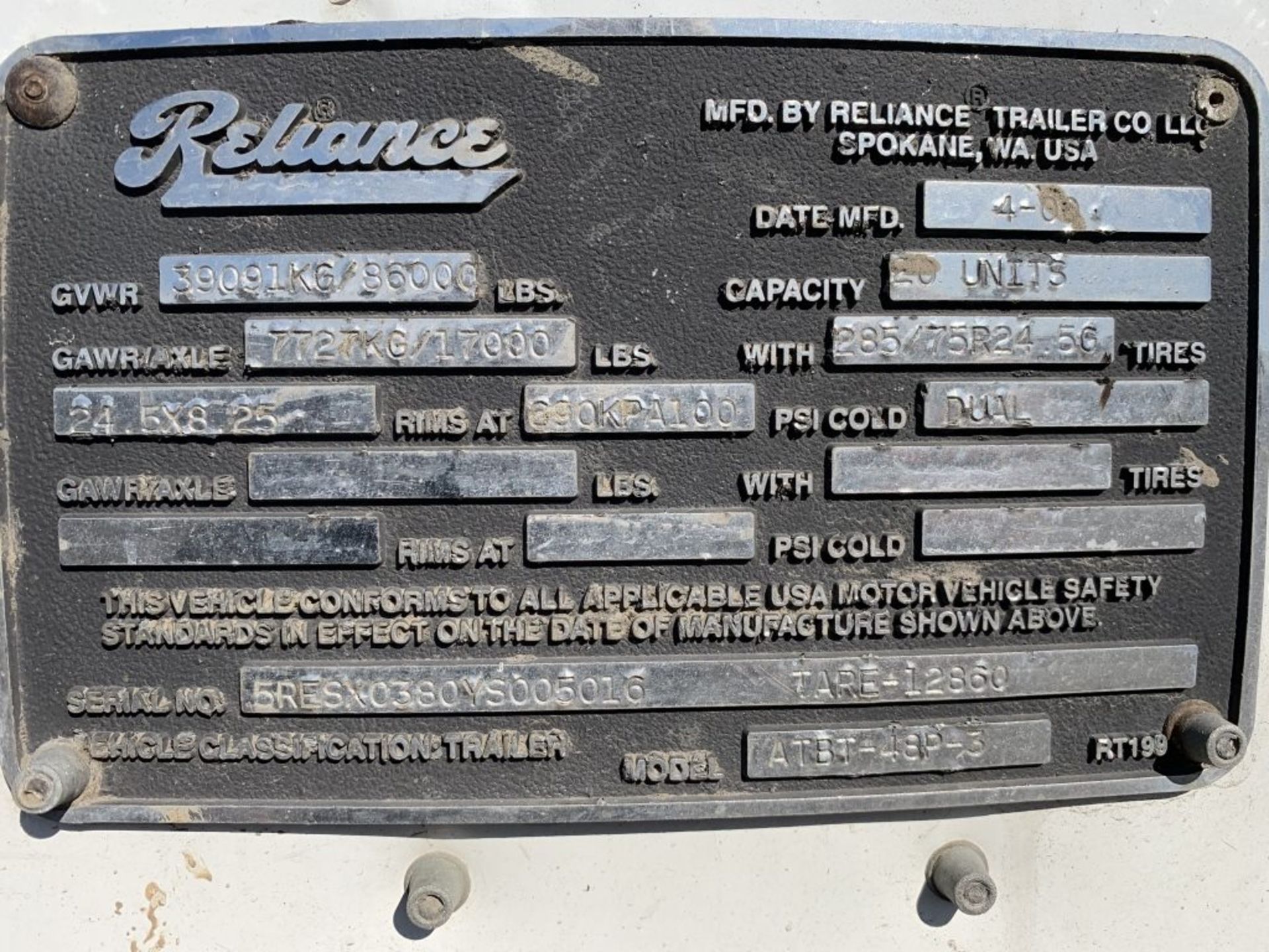 2000 Reliance ATBT-48P-3 Chip Trailer - Image 15 of 16