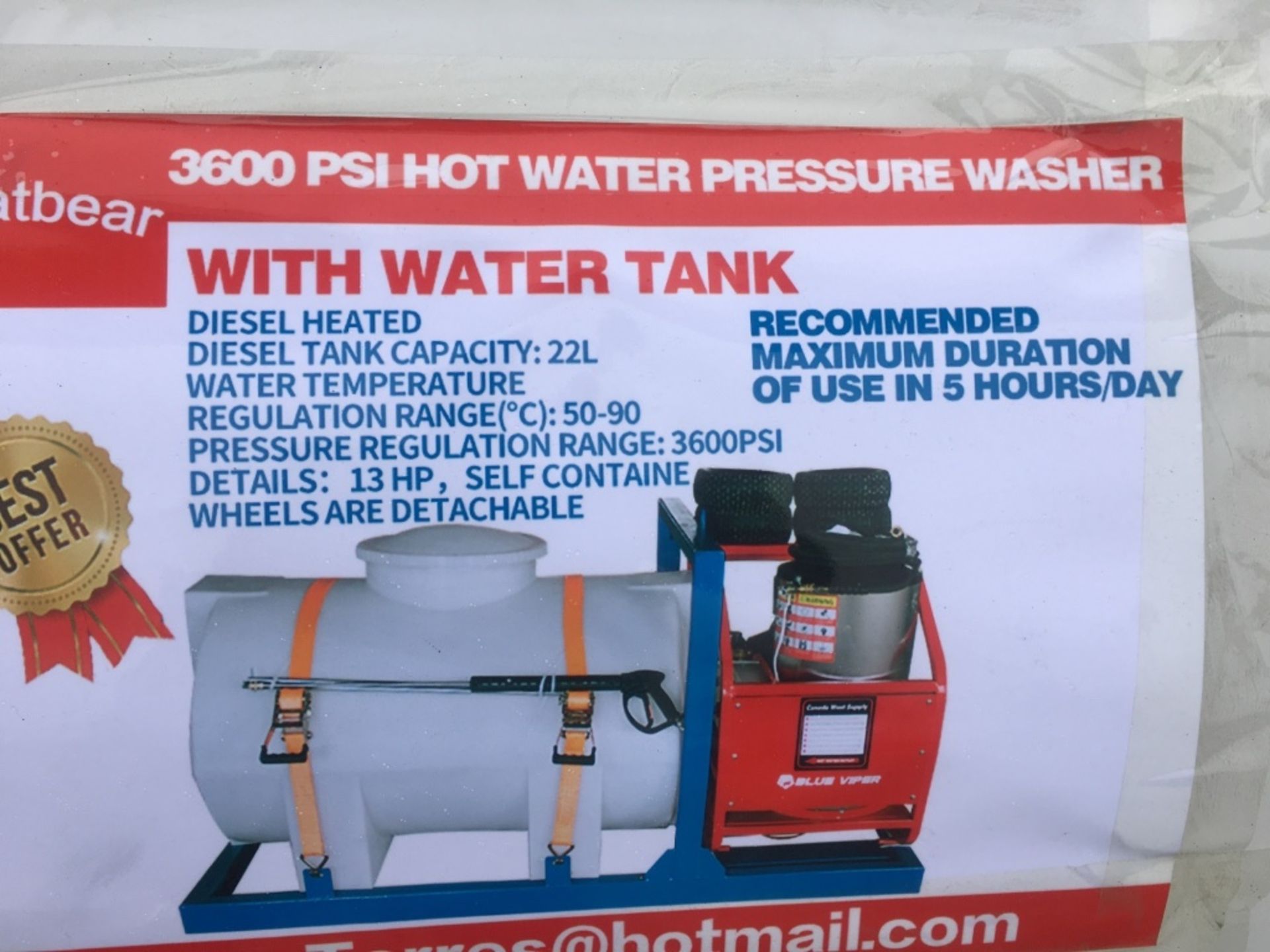 2020 Greatbear Hot Water Pressure Washer - Image 15 of 15