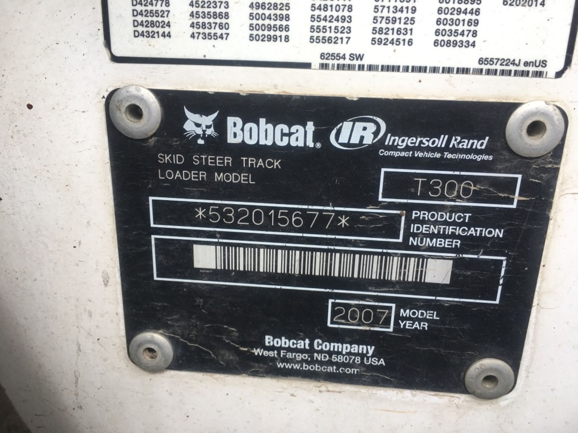 2007 Bobcat T300 Compact Track Loader - Image 20 of 20