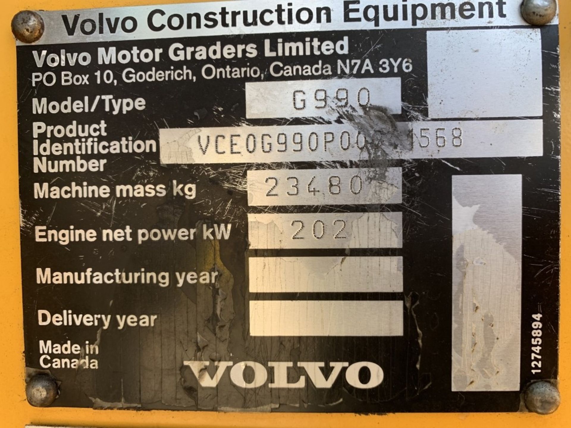 2008 Volvo G990 Motor Grader - Image 19 of 28