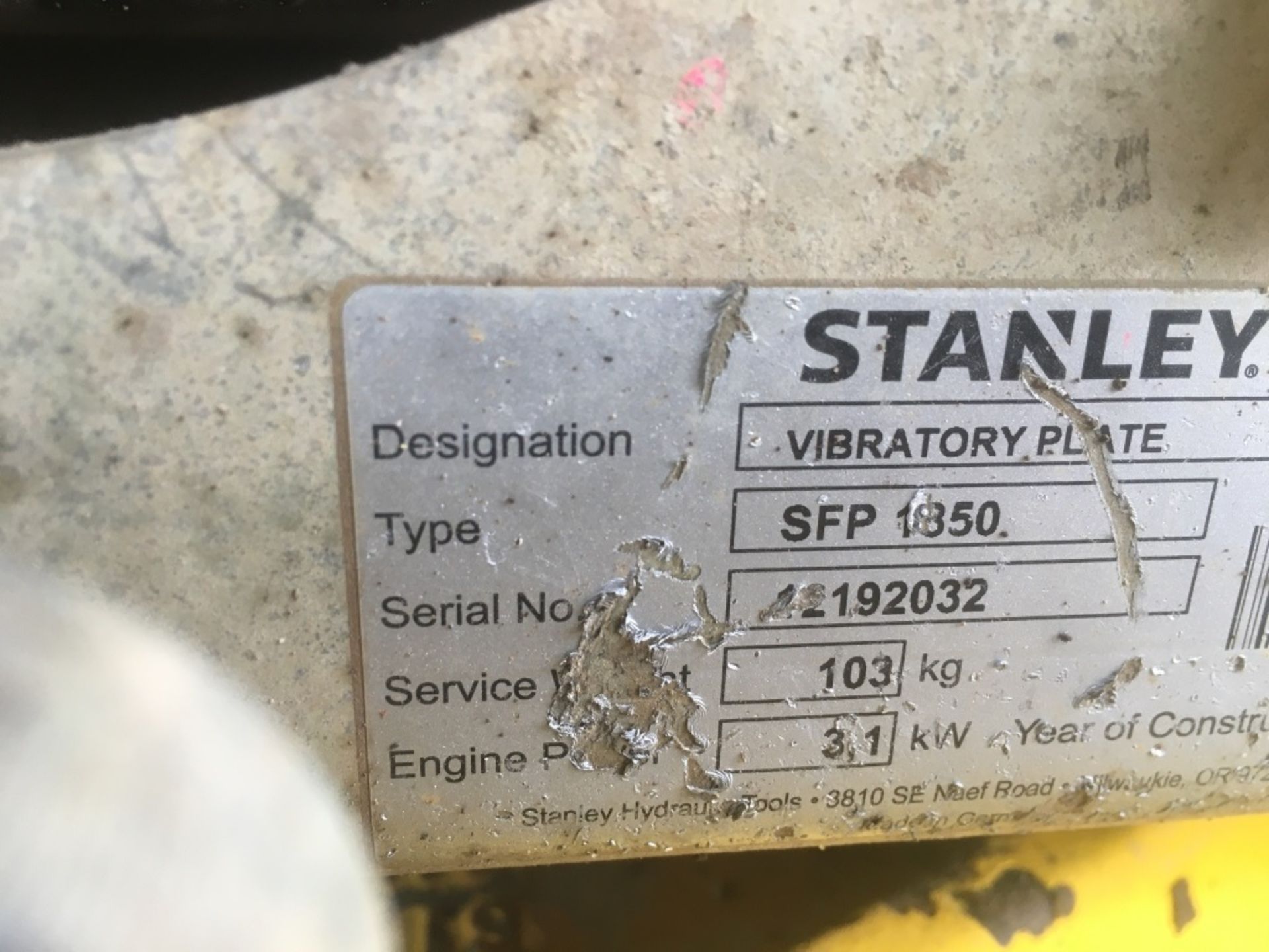 Stanley SFP 1850 Plate Compactor - Image 7 of 7