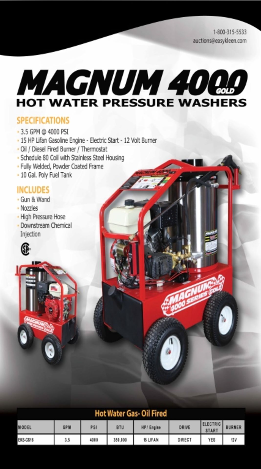 2020 Easy-Kleen Magnum 4000 Gold Pressure Washer - Image 5 of 5