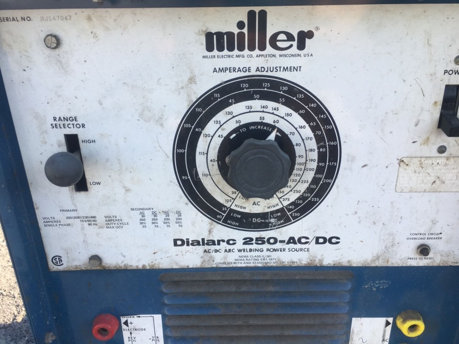 Miller Dialarc 250 AC/DC Welder - Image 3 of 4