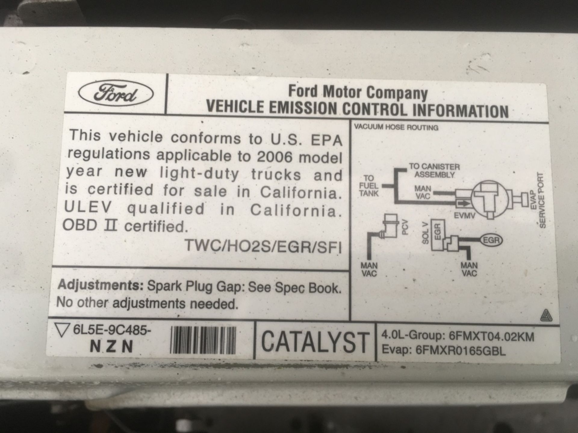 2006 Ford Ranger 4x4 Extra Cab Pickup - Image 9 of 17