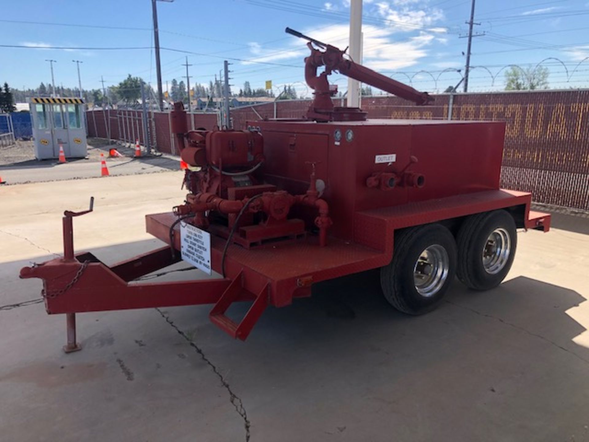 Custom Built T/A Fire Foam Trailer