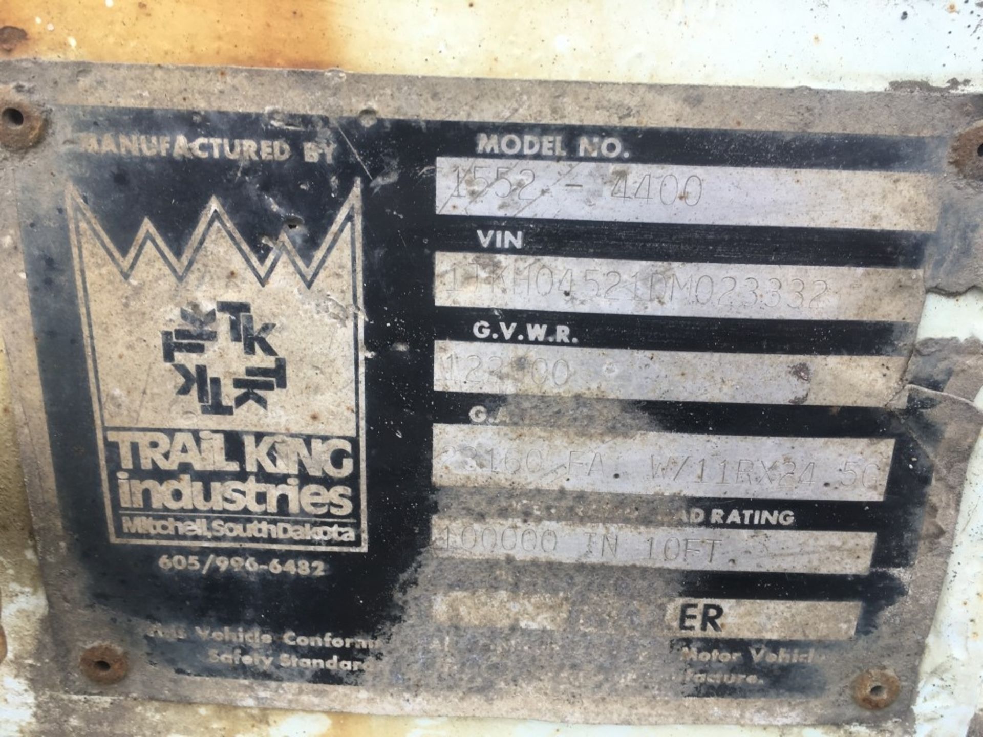 1983 Trail King 1552-4400 Tri-Axle Lowboy Trailer - Image 16 of 16