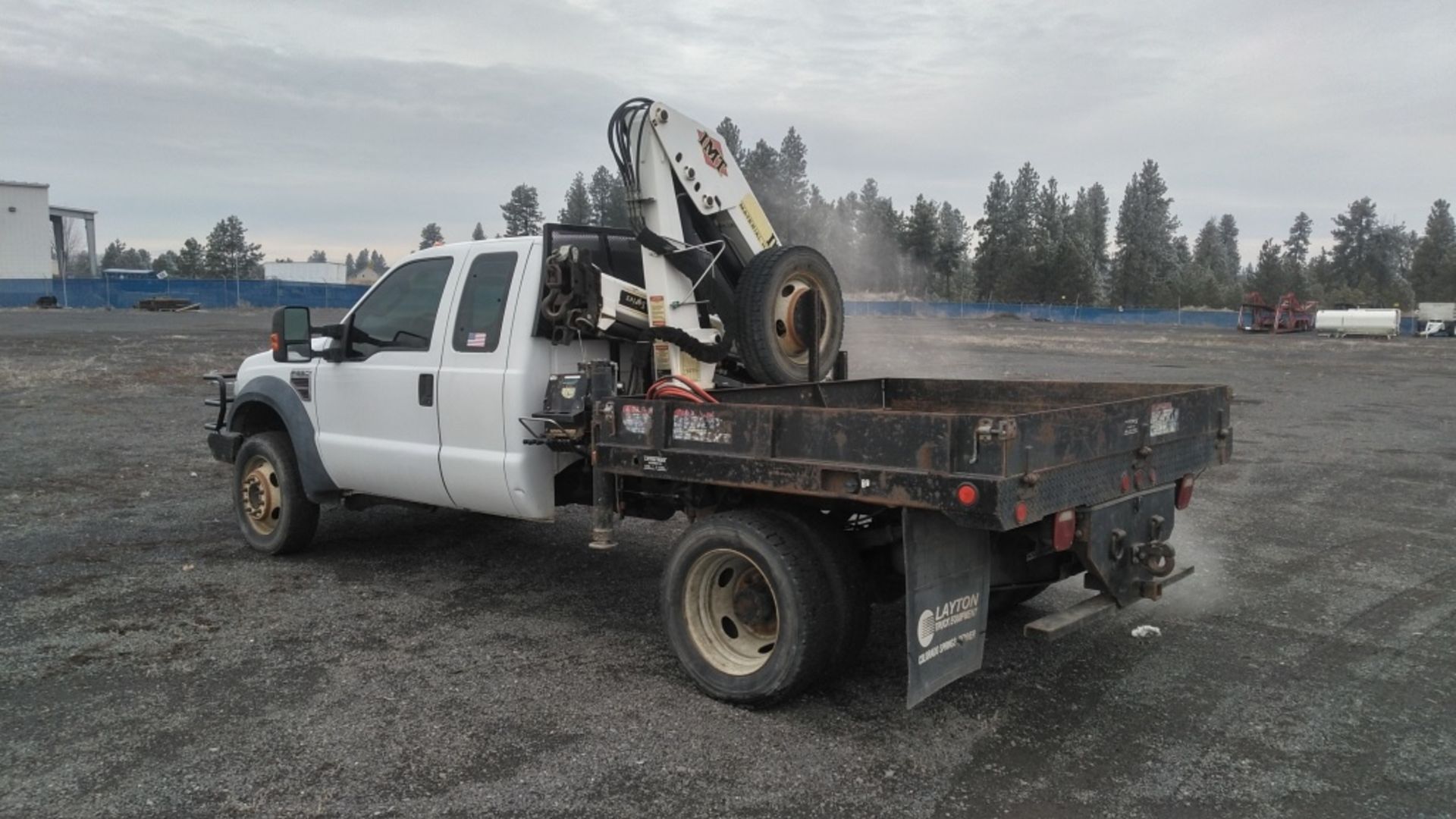 2008 Ford F550 4x4 Extra Cab Flatbed Truck - Image 7 of 30