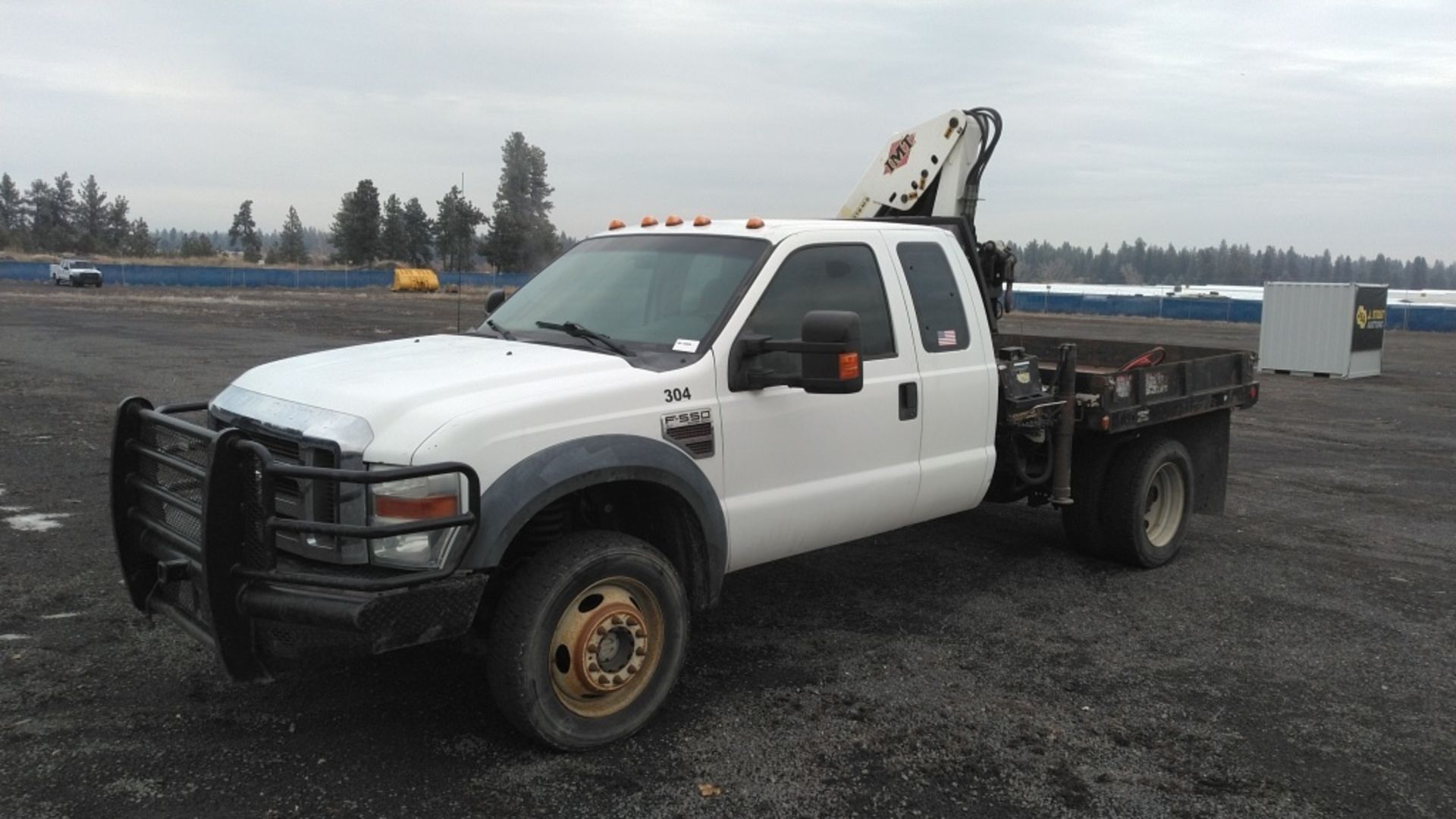 2008 Ford F550 4x4 Extra Cab Flatbed Truck