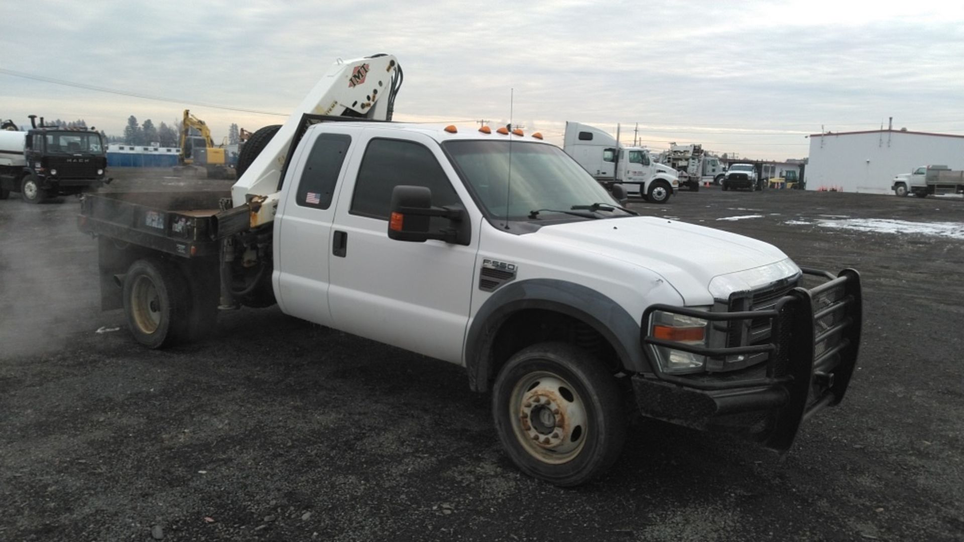 2008 Ford F550 4x4 Extra Cab Flatbed Truck - Image 4 of 30