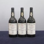 3 bts Graham's Vintage Port 1983 1 i.n, 2 just into neck