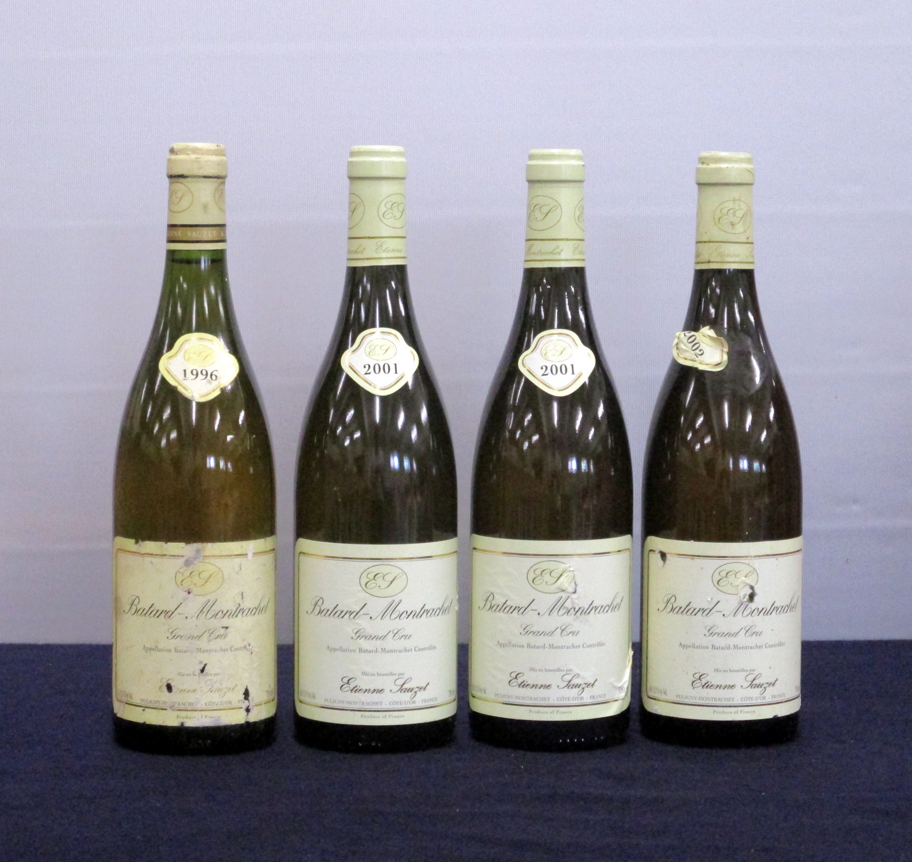 1 bt Bâtard Montrachet Grand Cru 1996 Etienne Sauzet hf sl cdl 2 bts Bâtard Montrachet Grand Cru