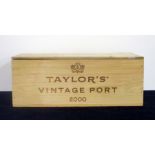 6 bts Taylors 2000 Vintage Port owc