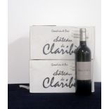 12 bts Ch. de Claribes V.V. Malbec Sainte Foy Bordeaux 2011 oc (2 x 6) dstl