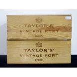 12 bts Taylors 2000 Vintage Port owc (2 x 6)