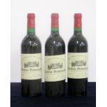 3 bts Ch. Pindefleurs 1986 St-Émilion Grand Cru 2 hf/i.n, 1 i.n, sl bs